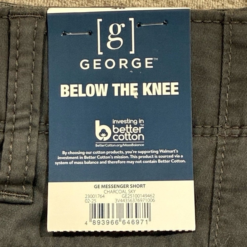 George Cargo‎ Shorts Below Knee Charcoal Gray Size 40 - Picture 8 of 8